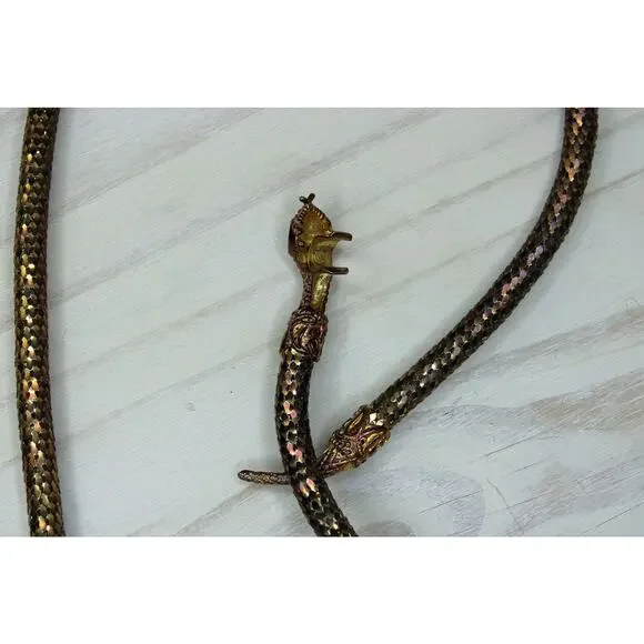 Black Mesh Made in Hong Kong Snake Belt - Picture 2 of 4